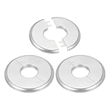 Couleur: Argent; Matériau: ABS; Diamètre Intérieur: 28mm / 1.1 pouce; Taille Totale: 80 x 8mm / 3.2 x 0.3 pouce (OD*T); Liste d'Emballage: 3Pcs x Plaque de Couverture Escutcheon