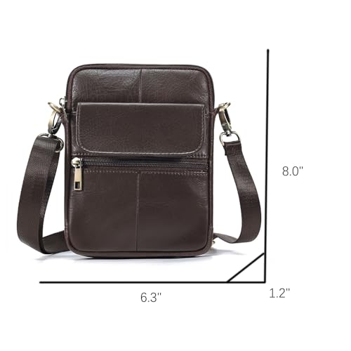 Bolso cruzado de cuero vacuno para hombre que soluciona la falta de espacio en tus bolsillos 4