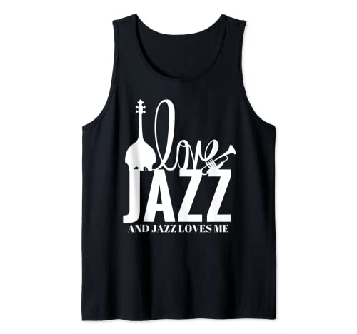 Me encanta el jazz y el jazz me encanta - Legendaria música estadounidense Camiseta sin Mangas
