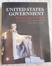 Hardcover United States Government Democracy in Action 2012 Clark County Edition Book