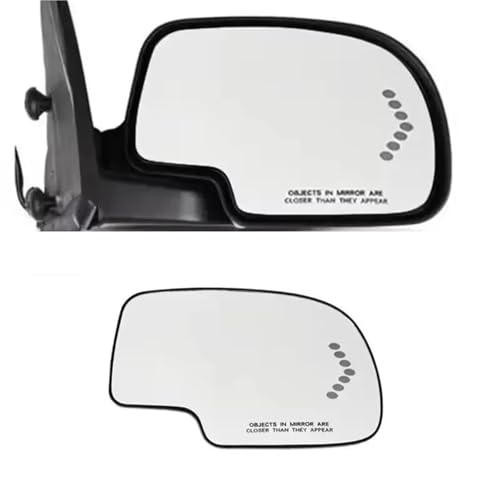 Verre rétroviseur extérieur avec lentille angle mort Silverado 2005