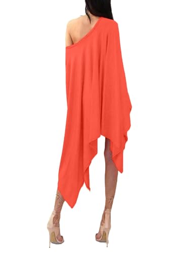 Image of Vivicastle Women's USA Loose Bat Wing Dolman Poncho Tunic Dress Top