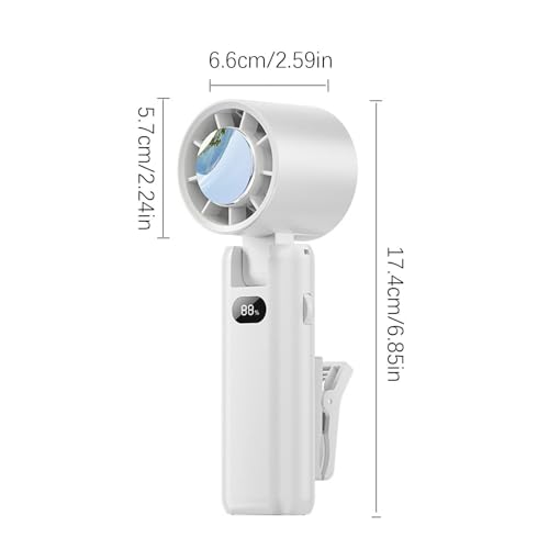 Ventilador recargable de 3600mAh con motor de alta velocidad y 100 niveles 7