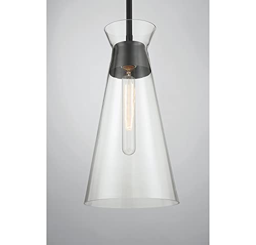 Savoy House 7-1831-1-89 Lakewood 1-Light Pendant In Matte Black (8" W X 22" H) #TOP4