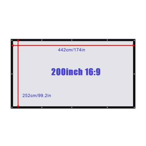 Pantalla de proyección portátil plegable 200 pulg 16:9 miniatura 6