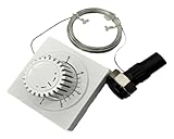 Cabezal Termostático for Válvula de Radiador con Ajuste Remoto Tubo Capilar 2000 mm Rosca M30 x 1,5 Control de Temperatura de Precisión Funciones de Bloqueo y Limitación Blanco