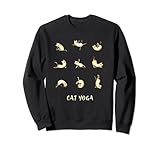 yoga katze om sport yogaworkshop cat humor meditation Sweatshirt
