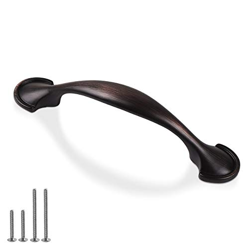 30 Pack- Probrico Oil Rubbed Cabinet Handles 3 Inch,Bridge Shape Vintage Cabinet Pulls,, Kitchen Furniture Hardware for Cupboard Wardrobe Desk Coffee Table Nightstand