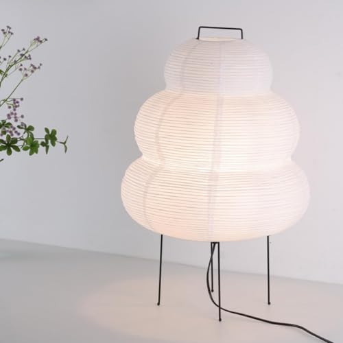 Noguchi-Inspired Handcrafted Rice Paper Lantern Floor Lamp
