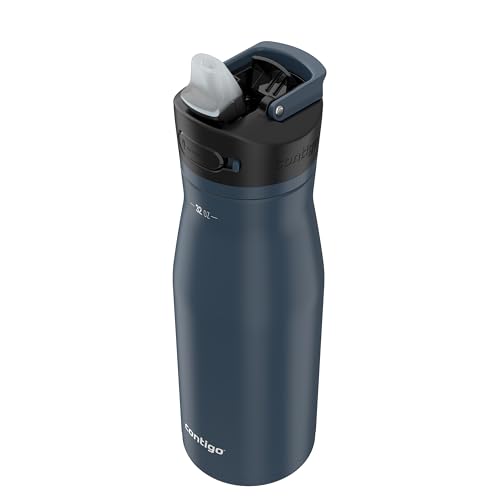 Image of Contigo Ashland Chill 2.0 Insulated Stainless Steel Water Bottle, 32oz, Blueberry