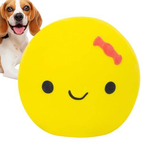 Eierbälle für Hunde, Spielzeug für Welpeneier | Quietschendes süßes Ei in Puppenform für Haustiere, Kauei aus Latex und Gummi - Vierfarbiger Hundeball mit quietschendem Ei für kleine und mittelgroße H