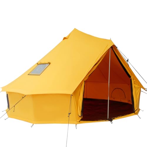 WHITEDUCK Regatta Canvas Bell Tent with Stove Jack - Waterproof, 4-Season Luxury Glamping Yurt Tent for Outdoor Adventures (16.5' (5M), Water-Resistant, Tuscan Sun) - Image 2