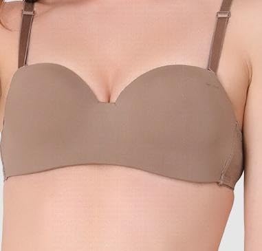 Image of Brachy Women's Every Day's Padded Underwired Demi Cup Bra T Shirt Padded Underwired Pushup Bra 85% Poly Cotton, 15% Elastane