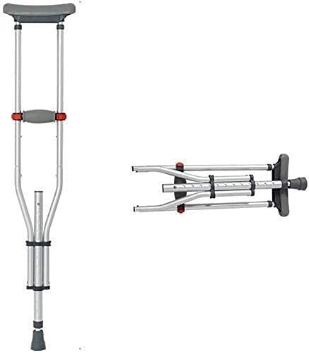 Stick de marche pliable à hauteur réglable avec emprise sous le bras antidérapant
