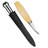 モーラナイフ ウッドカービングシリーズ Morakniv (ウッドカービング 120 (カーボン)) | ストレート刃 木工 生木 彫刻 彫刻刀 スプーン 皿 器 木彫り グリーンウッドワーク DIY