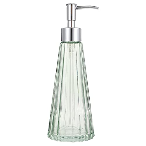 Cabilock Luz Verde Garrafa Imprensa Bomba Dispensador de Sabão de Vidro Vazio Recarregáveis Recipien