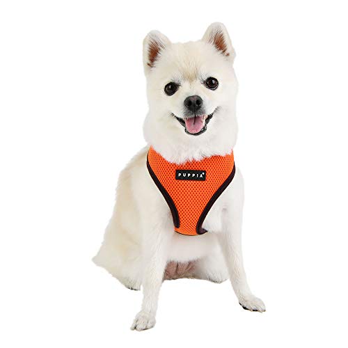 Puppia Soft Dog Harness II Mesh Over-The-Head All Season No Pull No Choke Walking Training Adjustable for Small & Medium Dog - Orange - S - Image 4