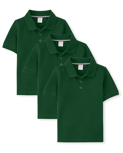 Gymboree,Boys,and Toddler Short Sleeve Polo Shirt,Green 3-Pack,6