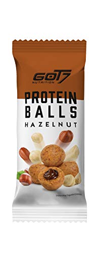 GOT7 PROTEIN BALLS - Crema de cacao rica en proteínas con avellanas Sin gluten Dieta de fitness Culturismo - 12x 40 g (Hazelnut-Avellana) Cover