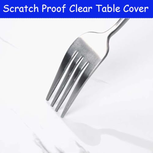 Nappe de table transparente en PVC rectangulaire imperméable 2mm - 8