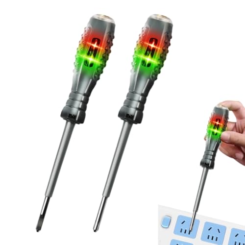 2-in-1 High Torque Strong Magnetic Screwdriver,Electric Tester Torque Screwdriver,Non Contact Voltage Tester Pen,Dual Color Light Measuring Electric Tester Pen for Electrical Installation and Mainten