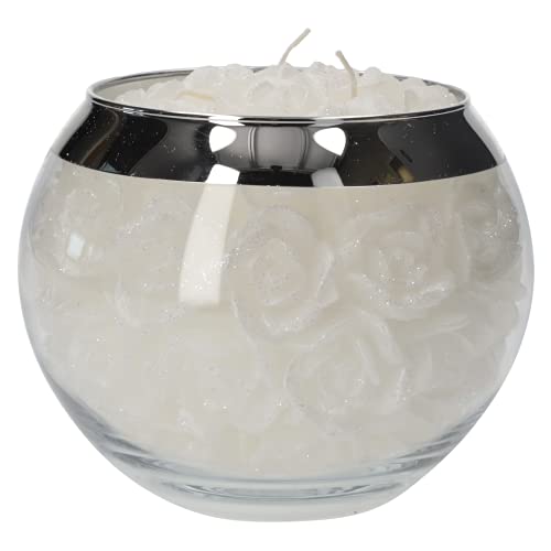 KEYHOMESTORE - Vela decorativa en tarro de cristal, ideal para decoración de interiores.