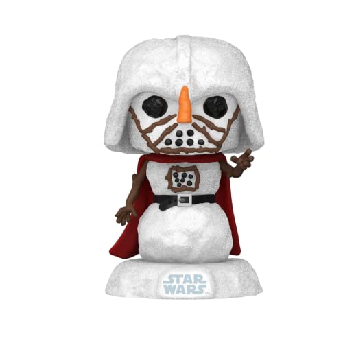 Funko Pop! Star Wars Holiday: Boneco de neve Darth Vader com um protetor Pop do Attic Pop do Byron