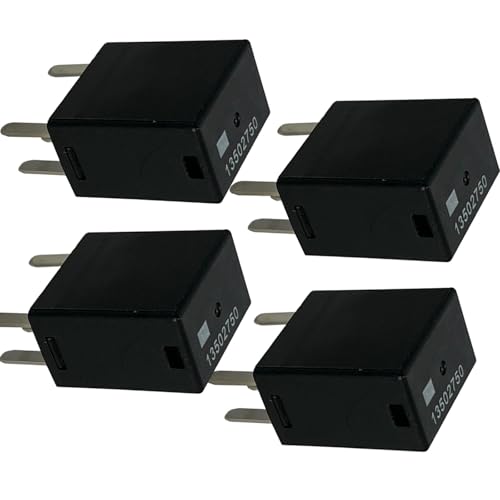 4-Pack Micro 280 5-Pin SPDT 12V Relay, Compatible with GM Platforms Using OE 13502750 - Multi-Purpose Fuse Box Relay for A/C, Fan, Fuel Pump, Starter