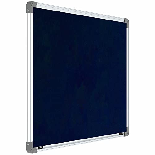 Image of Scholar Art Metis 2x3 Feet Fabric Pin-up Notice Board for Wall & Study Table | High Strength Velvet Cloth + High Density Soft Board for Pinning Photos, Sticky Notes & Reminders (Dark Blue)