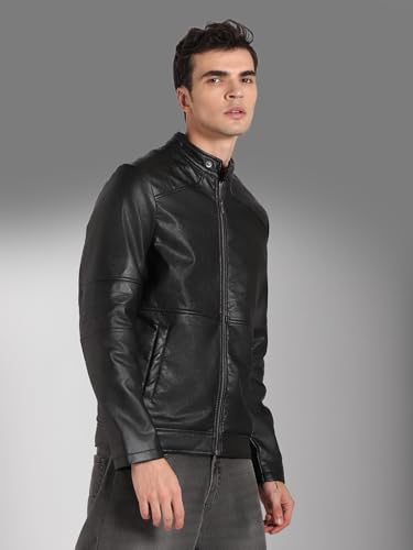 Image of HIGH STAR Faux Men's Leather Standard Length Jacket