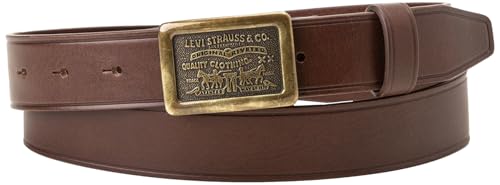Ceinture Levi's Two Horse Logo Plaque Belt mixte en cuir avec boucle logo