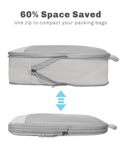 Image of 2 Set Compression Packing Cubes for Suitcases,Luggage,Travel Bag Organizer