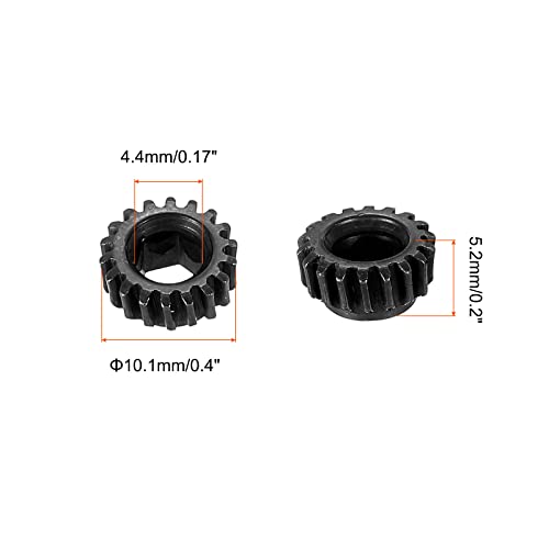 PATIKIL Classical Guitar String Tuning Peg Gear 4.4mm Inner Hexagon Hole Black for Guitar Tuning Pack of 6 - Image 2