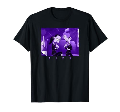 T-shirt Disney Dingo et les Filles Goths en coton noir imprimé vintage pour adulte
