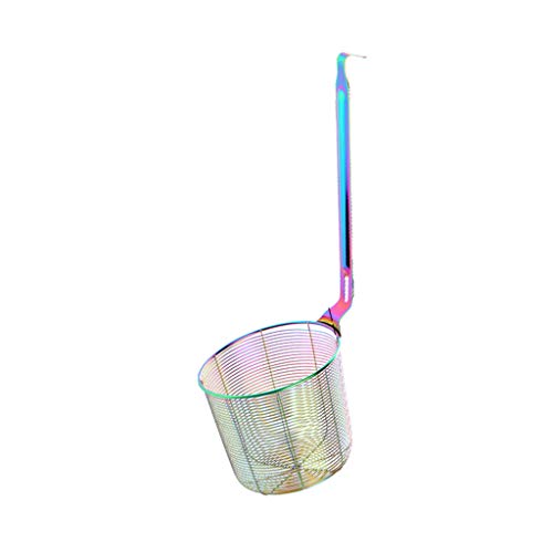 Colador de acero inoxidable para albóndigas, cesta de malla, patatas fritas, secadora de verduras, alimentos, fregadero, colador de cocina, cuchara