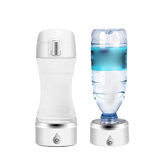 350ML Portable Hydrogen Water Bottle 3 Minutes Electrolytic Content to 1200-1500 PPB Hydrogen Rich Water Generator for Daily Use & Travel 350 ML