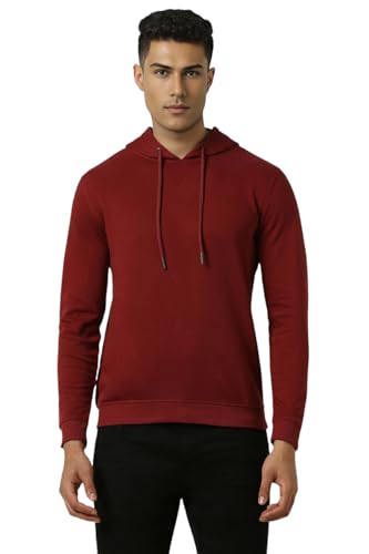 Image of Van Heusen Men's Hooded Neckline Full Sleeve Premium Cotton Blend Sweatshirt for Men | Effortless Styling | Comfort Wear