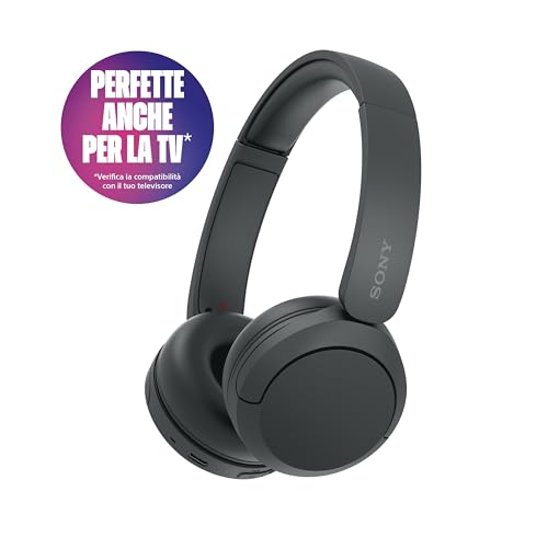 Sony WH-CH520 | Cuffie Wireless, Connessione Multipoint, con Microfono, Fino a 50 ore di durata della batteria con Ricarica rapida - Nero - Immagine 1