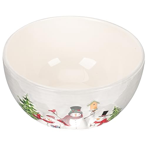 SHOWERORO Ciotola Ceramica Multi-funzione Per Zuppa e Riso Stile Natalizio Accessorio Per La Casa Facile Da Pulire Design Elegante e Decorativo