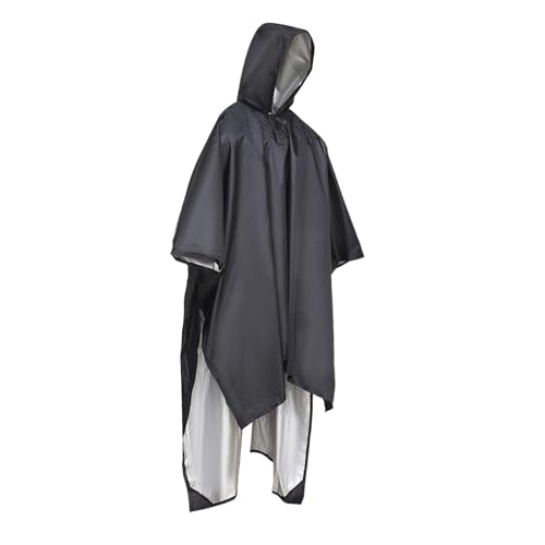 LIXSAZSE Poncho de pluie léger et imperméable pour adultes, hommes et femmes (unisexe), indispensable pour les aventures en montagne et en plein air, Noir – vue 3