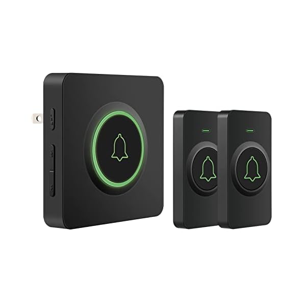 AVANTEK Wireless Doorbell over 1300 Feet Wireless Range, DB-21 Waterproof Door Bell Kit with 2 Buttons, 56 Melodies & 5 Volume Levels