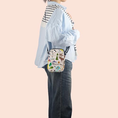 MNIGIU Maine Crossbody Bag Maine Lover Gift Maine Travel Gift Maine Welcome Bag Maine Visitor Gift3