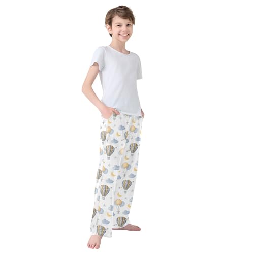 Boys' Pants Hot Air Balloon Cloud Long Bottoms Jogger Pants Elastic Waist Trousers with Pockets S-XL4