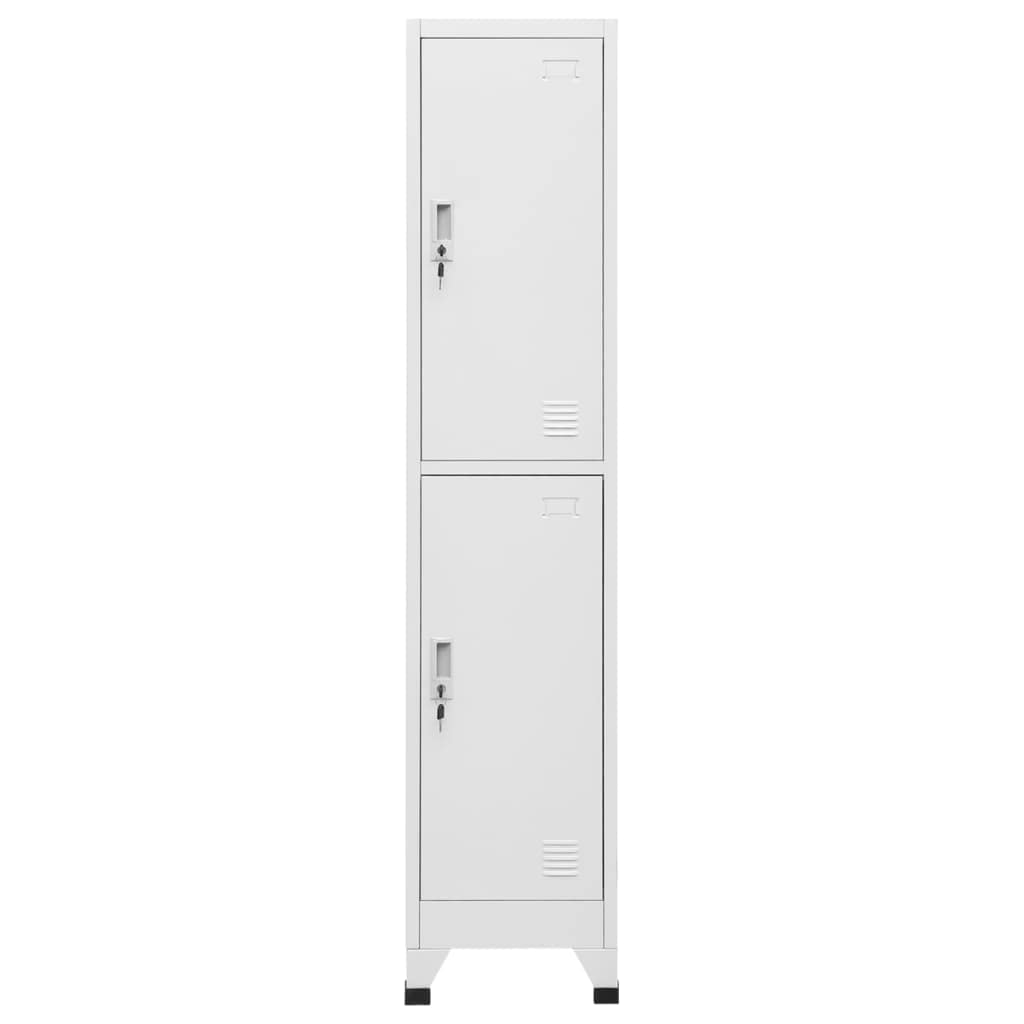 vidaXL Armadietto a 2 Scomparti 38x45x180 cm Mobiletto per Armadio Spogliatoio