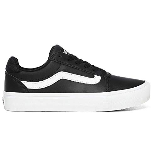 Vans Vans Women's Ward Deluxe Sneaker, Tumble Black White, 5.5