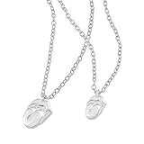  Die Rolling Stones Silber Halskette und Armband Set