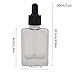PimyRcyi Glass Bottle for Essential Oils,1 oz Small Empty Drop Bottle, 30ml Square Essence Glass Lab Dropping Serum Container (Matte clear,12PCS)