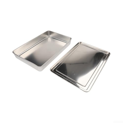 Molde rectangular de acero inoxidable resistente que hornea y almacena sin olores 6