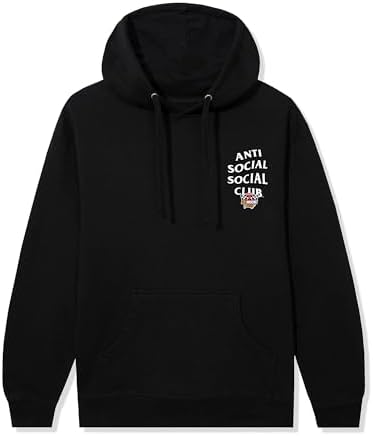 Anti Social Social Club Moletom com capuz automotivo, preto, PP