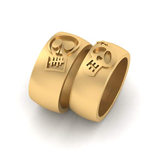 Alliances tête de mort argent sterling 925 au quotidien style rock